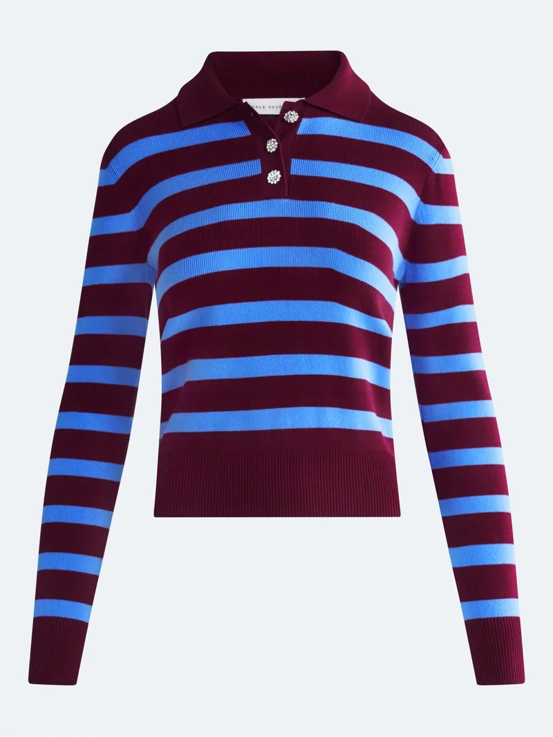 Free Assembly Women's and Women's Plus Polo Sweater with Long Sleeves, Lightweight, Sizes XS-4X | Walmart (US)