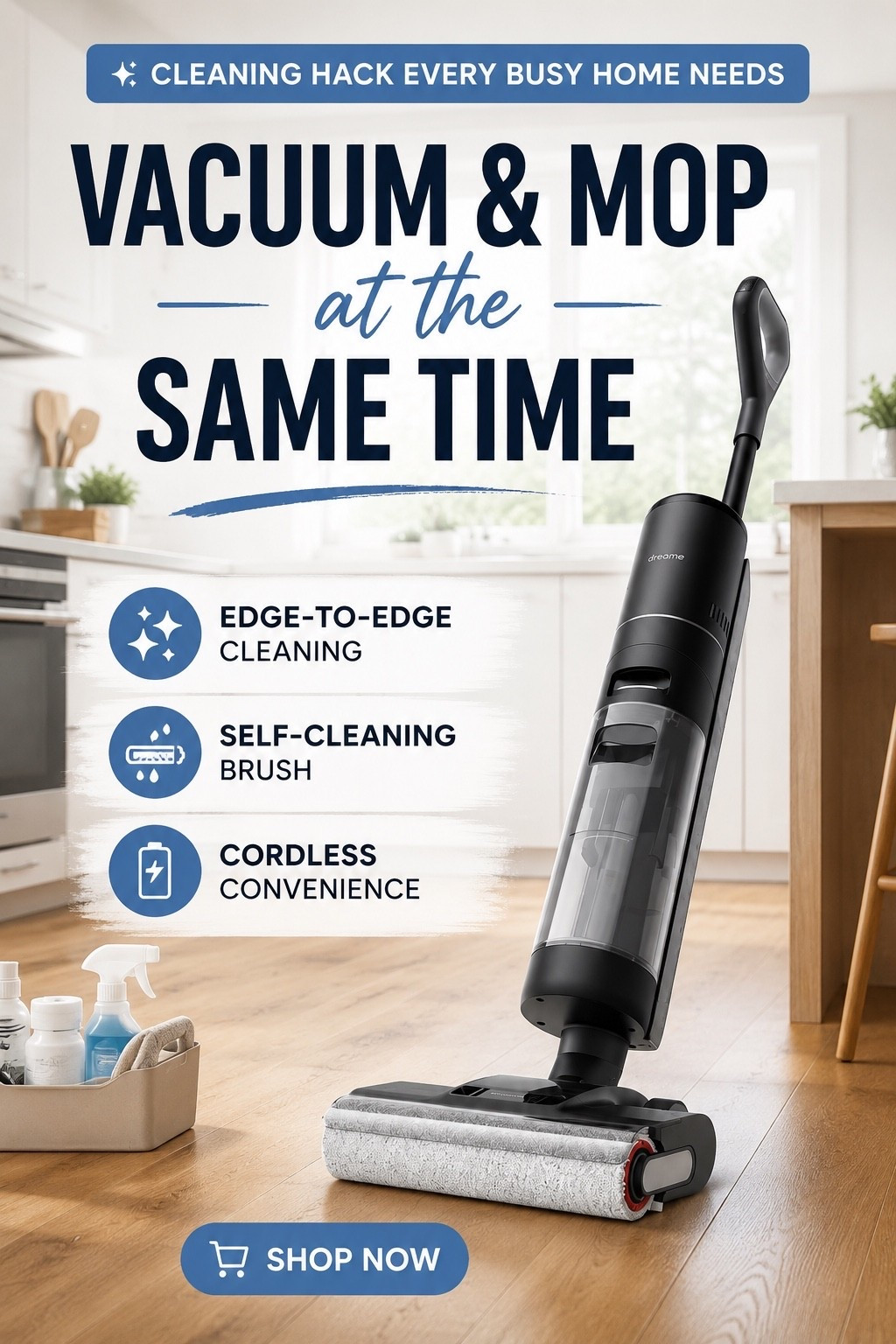 Dreame H12 Pro Wet Dry Vacuum Mop | The Easiest Way to Clean Hard Floors Fast

Looking for an easier way to keep your floors spotless? The Dreame H12 Pro Wet & Dry Vacuum Mop vacuums and mops at the same time, making everyday messes quick and stress-free to clean. Its edge-to-edge cleaning design reaches along baseboards and into corners, while the self-cleaning brush helps reduce maintenance. Perfect for busy families, pet owners, and anyone who wants sparkling hard floors with less effort.

#LTKmomlife #LTKdayinmylife #LTKmorningroutine