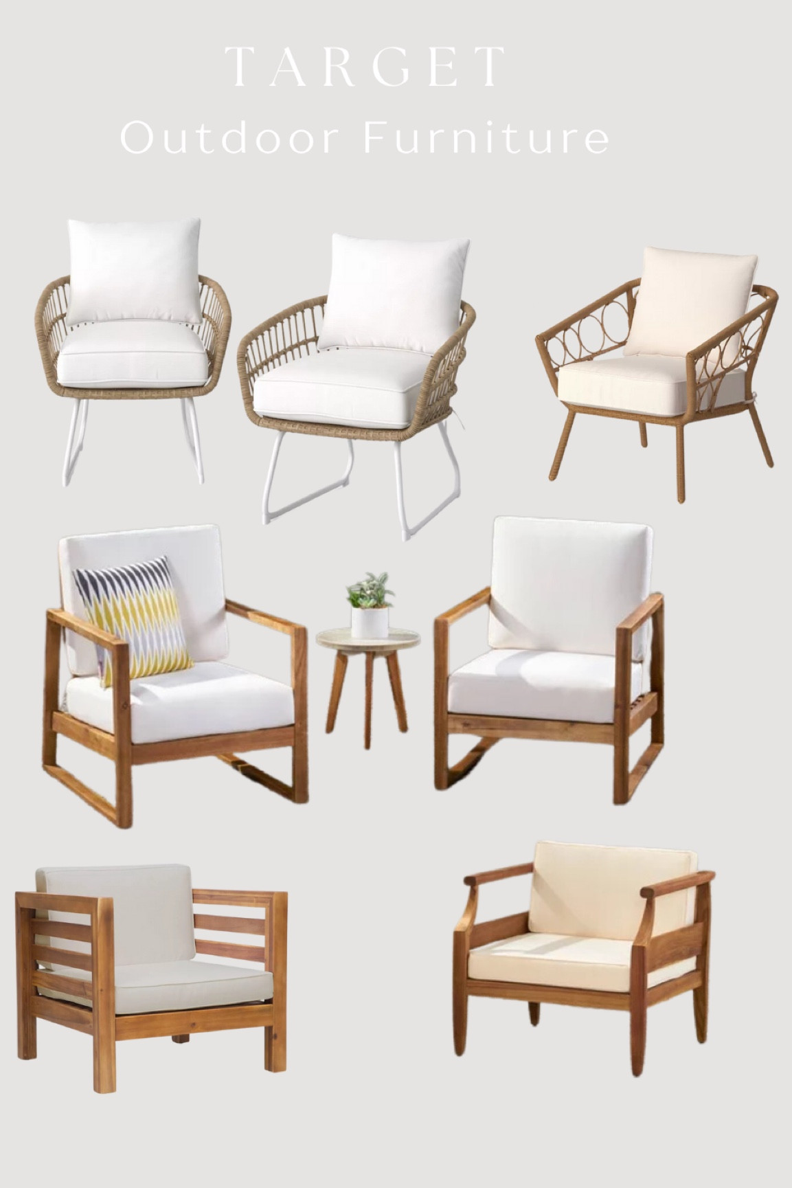 My favourite outdoor chairs at Targett

#LTKSeasonal #LTKhome #LTKxTarget