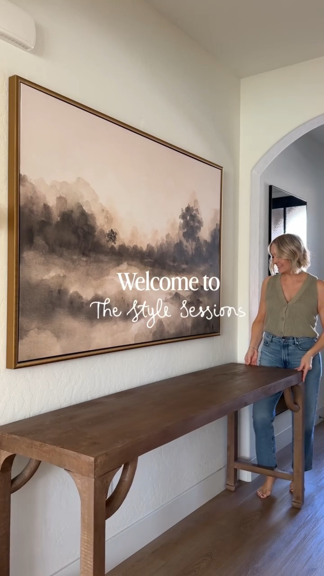 I LOVE styling my entryway table!

More tips and details for reference-
•table length is 72”
•art width is 62” (make sure your art or mirror are at least 2/3 the width of the table)
•create a roller coaster with your heights
•mix textures, tones, colors, and add black for contrast(going too neutral will fall flat)
•Mable and glass always elevate any surface
•this is an example of a high/low mix as far as cost 
•always go larger than you think with objects(scale) adding too many small pieces will look cluttered 

Remember to play with it and have fun! Styling takes time but the more you practice the better you’ll get. 
Hope these simple tips help! 🫶🏻 


#LTKHome #LTKSeasonal