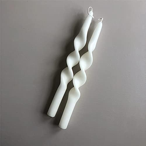 Gedengni Handmade Spiral Taper Candles - Set of 2 Twisted Candle Wax 9.5 Inch Tall for Home Decorati | Amazon (US)