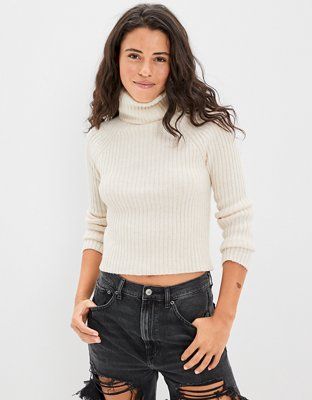 AE Fitted Turtleneck Sweater | American Eagle Outfitters (US & CA)