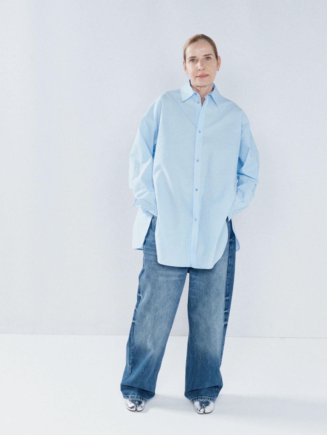 Oversized dropped-shoulder cotton shirt | Raey | Matches (UK)