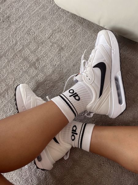 Love wearing these Nike sneakers with casual activewear outfits & these Alo socks are so cushiony!
…
#sneakers #activewear #nike #socks #aloyoga 

#LTKstyletip #LTKshoecrush #LTKfit