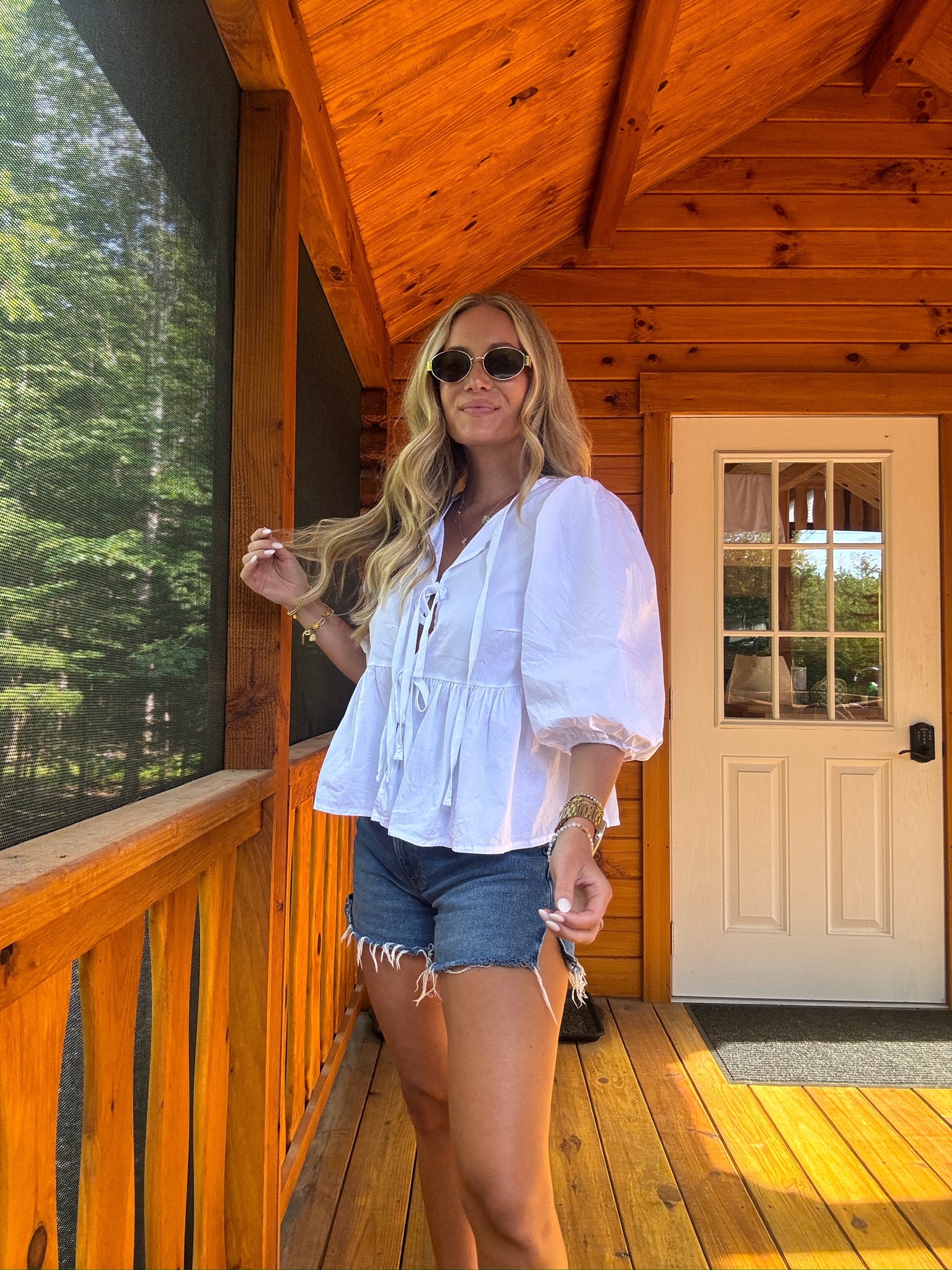 Maine outfit 🫐 my Amazon bow top!! 

Travel fit, vacay fit, white top, Amazon find 

#LTKBacktoSchool #LTKTravel #LTKStyleTip