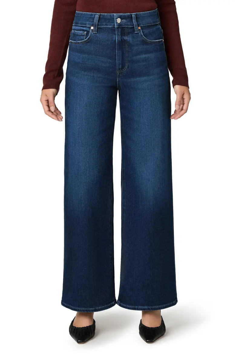 PAIGE Anessa High Waist Wide Leg Petite Jeans in Cambre at Nordstrom, Size 28 | Nordstrom
