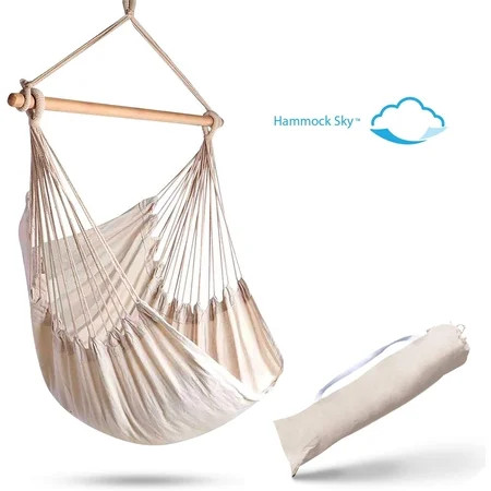 Large Brazilian Hammock Chair by Hammock Sky - Cotton Weave (Natural) | Walmart (US)