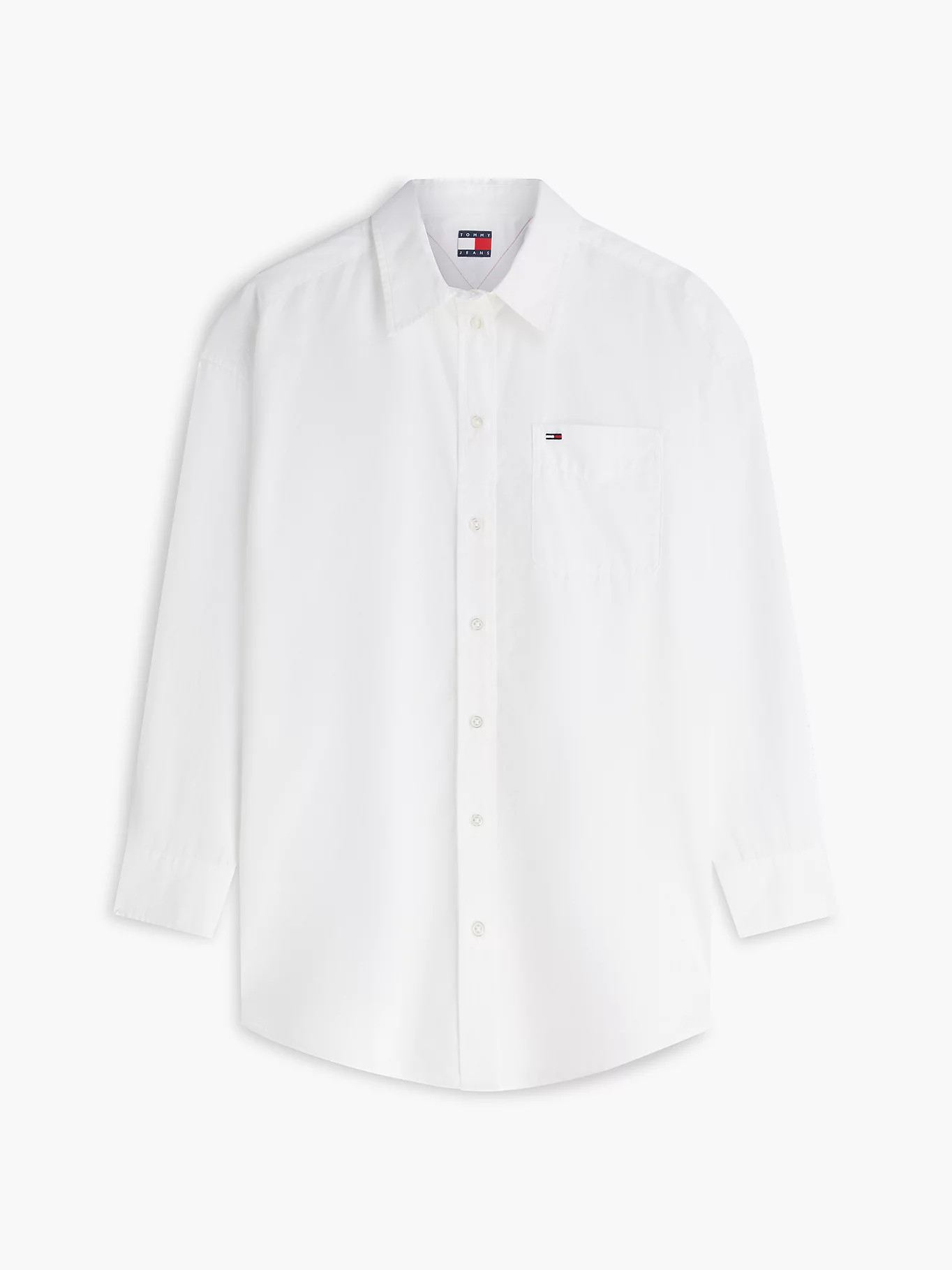 Oversized Fit Poplin Shirt | White | Tommy Hilfiger | Tommy Hilfiger UK