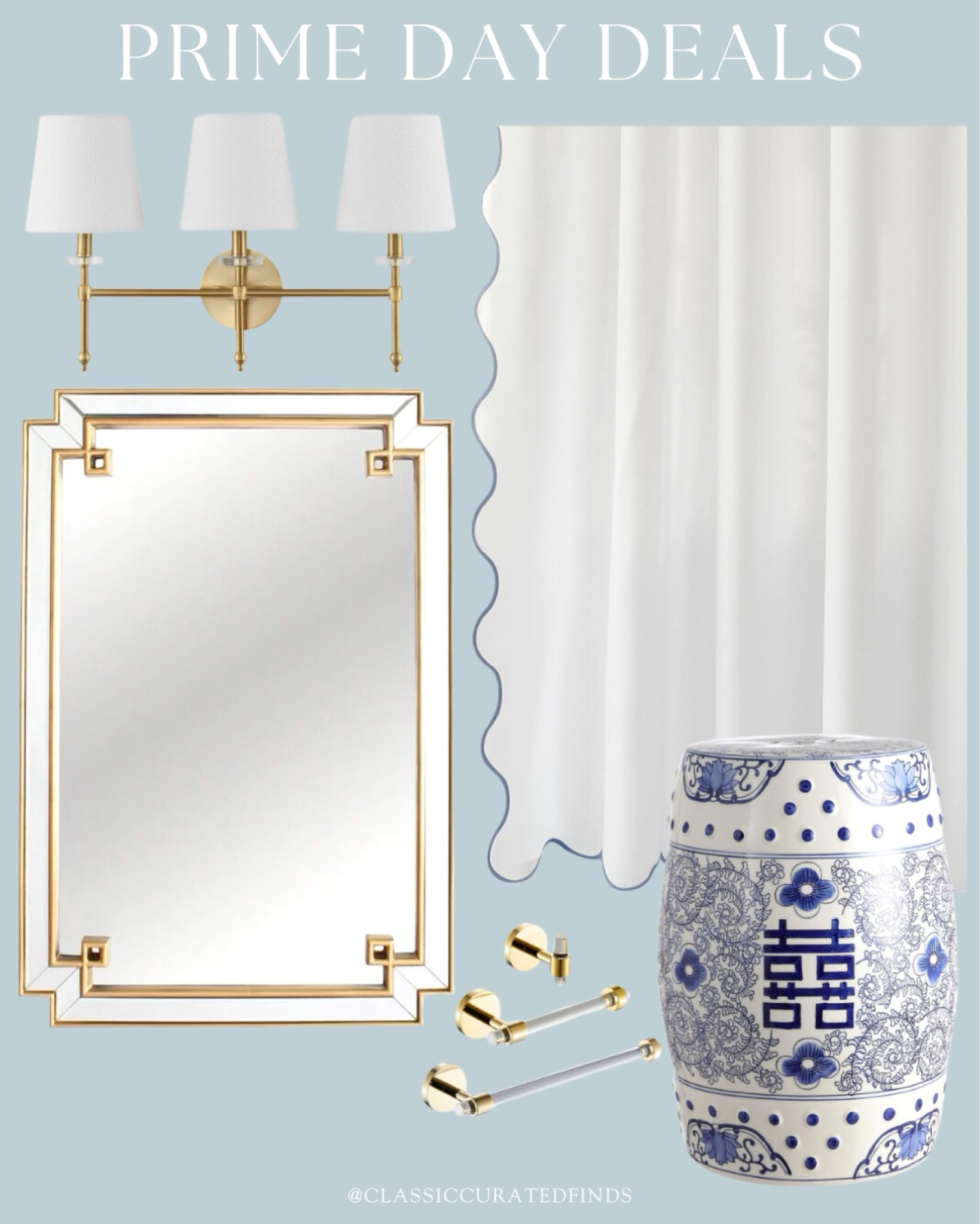 Grandmillennial Bath finds on sale for Prime Day!

Home Decor, Mirror, Scalloped Bath Decor, Shower Curtain, Amazon Prime Day Deals

#LTKSaleAlert #LTKHome