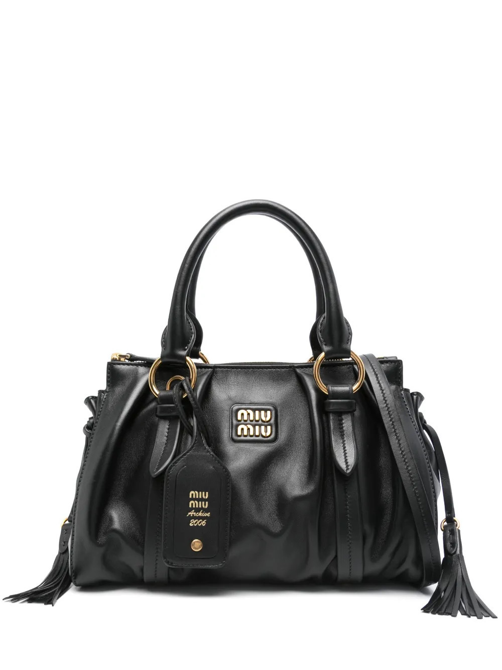Miu Miu Joie tote bag - Black | Farfetch Global