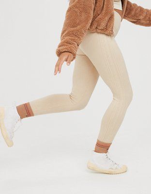 OFFLINE By Aerie Seamless Cable High Waisted Legging | Aerie