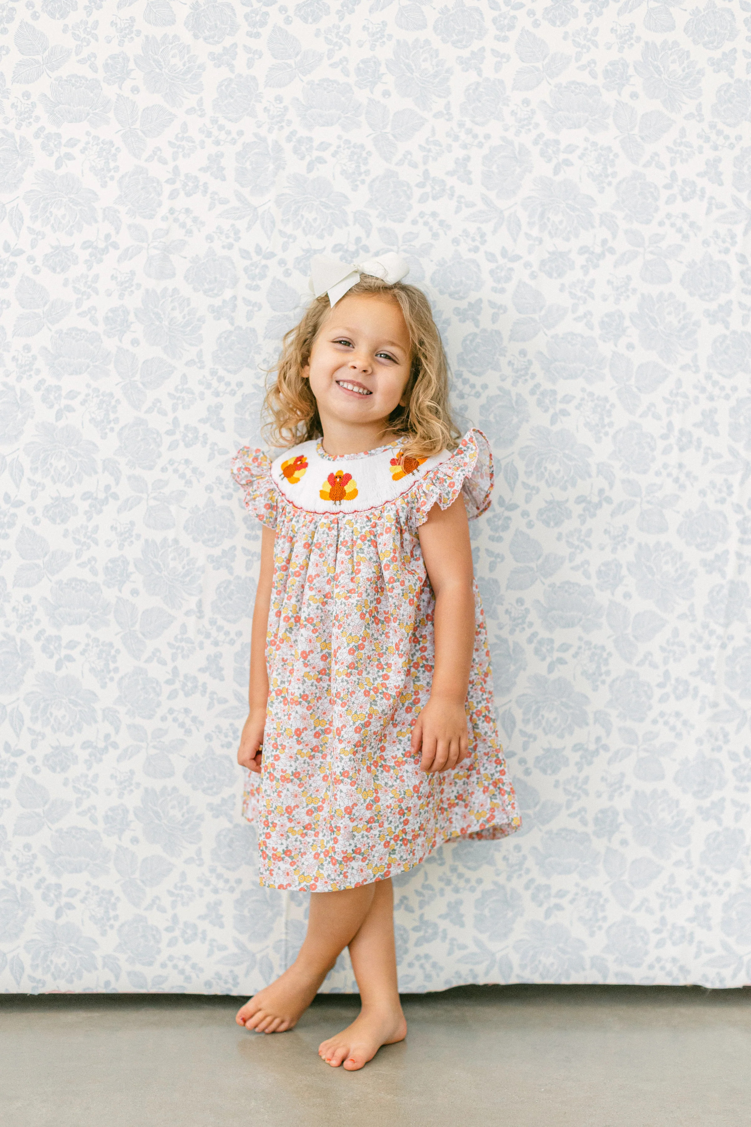Floral Turkey Dress | Poppy Kids Co