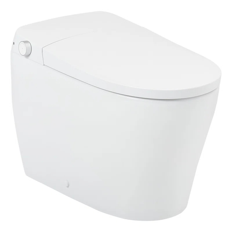 Vela Plus 1.0 GPF One Piece Elongated Toilet - Bidet Seat Included | Wayfair North America