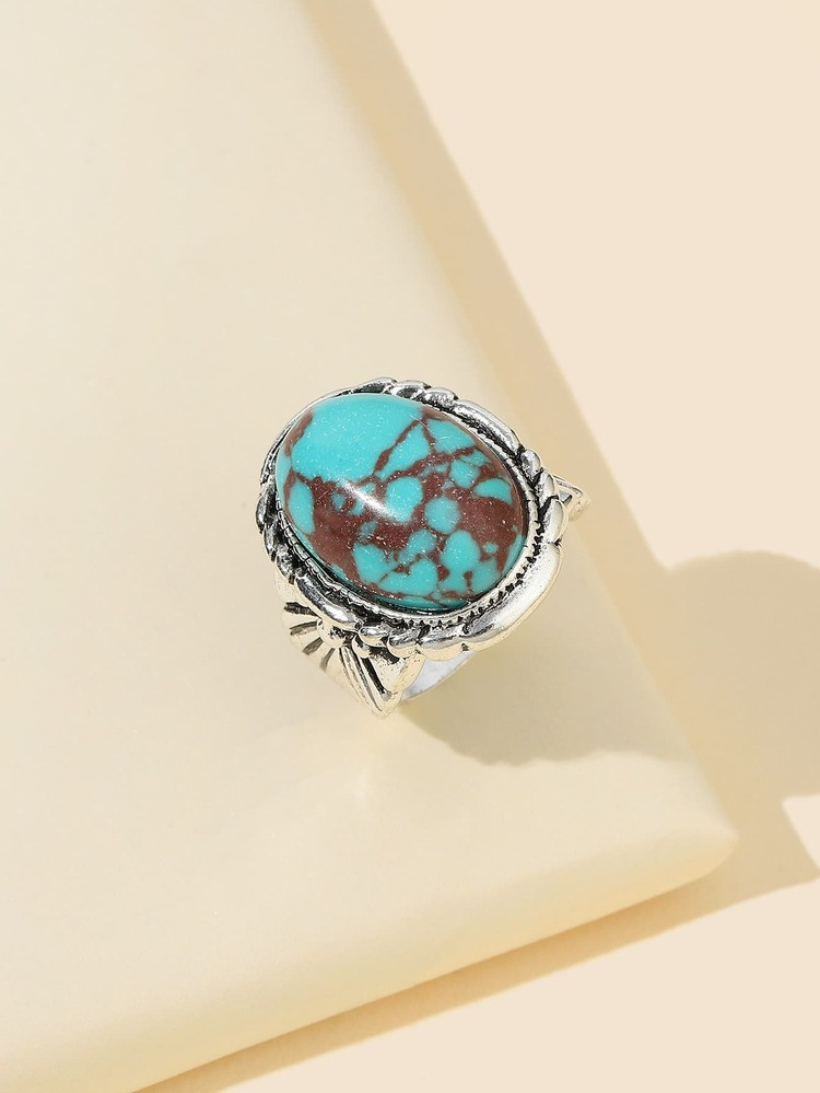 Turquoise Decor Ring | SHEIN