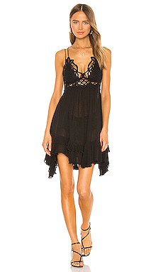 Free People Adella Slip Dress in Black from Revolve.com | Revolve Clothing (Global)