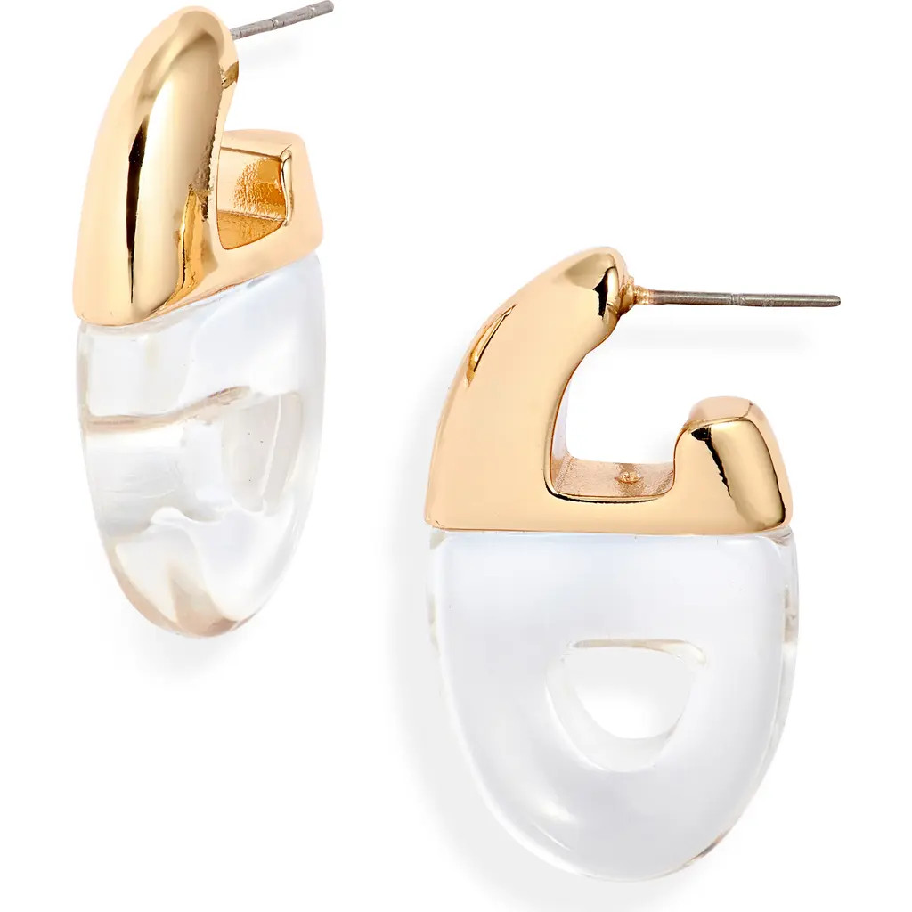 Open Edit Mariner Link Drop Earrings in Clear- Gold at Nordstrom Rack | Nordstrom Rack