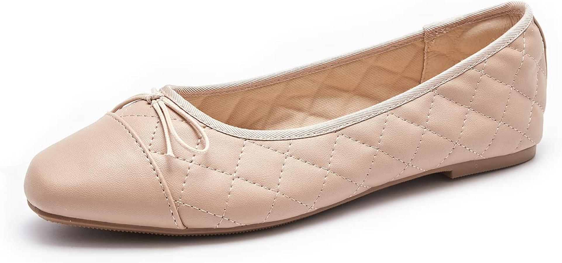 Women's Round Toe Ballet Flats Comfortable Bow Dressy Flats Shoes for Women | Amazon (US)