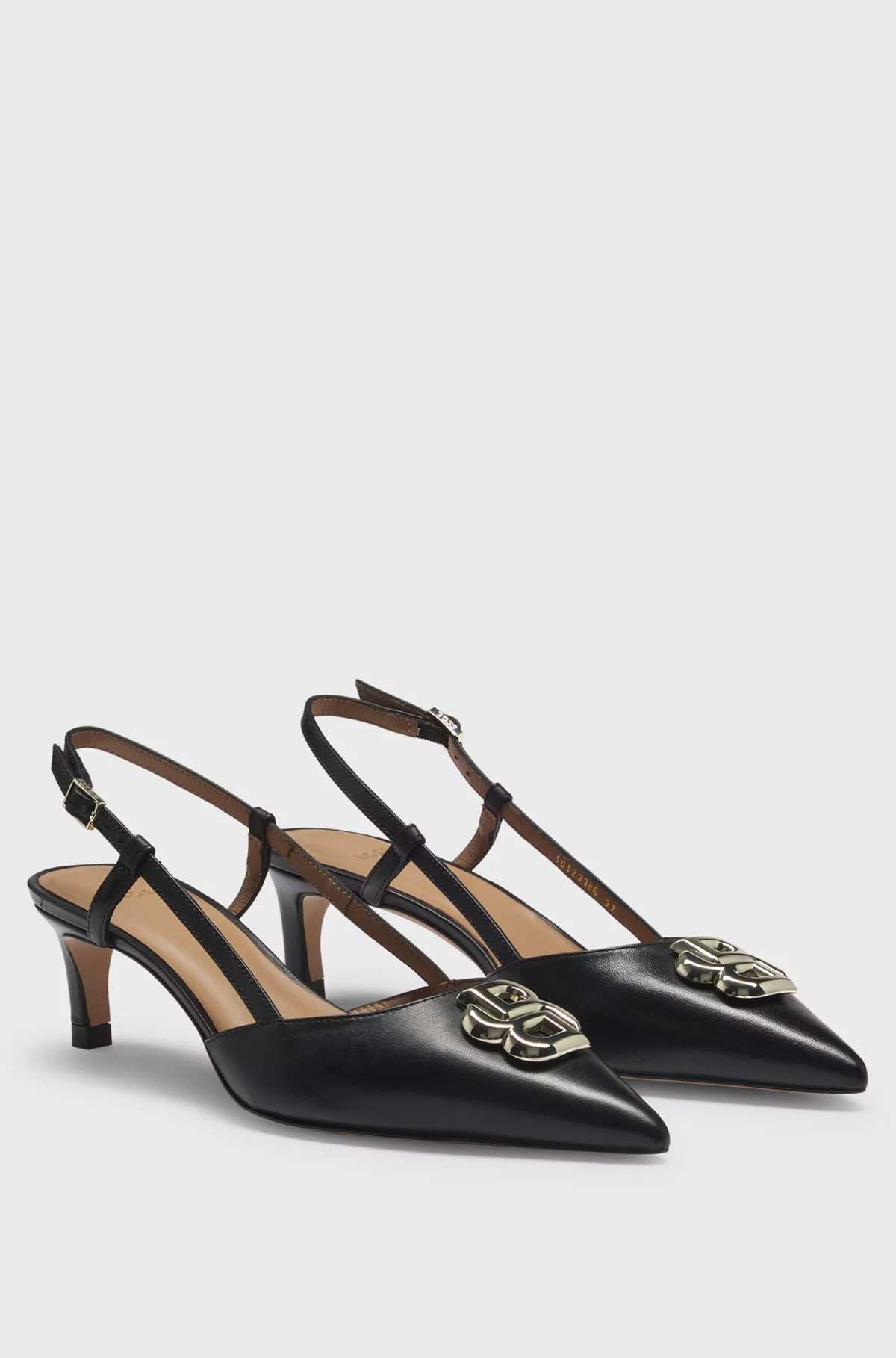 Slingbacks aus Nappaleder mit Double-B-Monogramm | Hugo Boss DE
