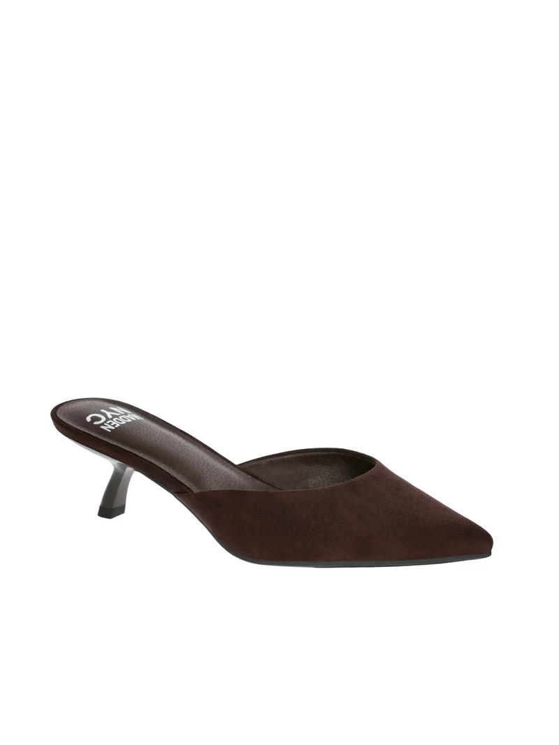 Madden NYC Women's Kitten Heeled Slide On Mules | Walmart (US)