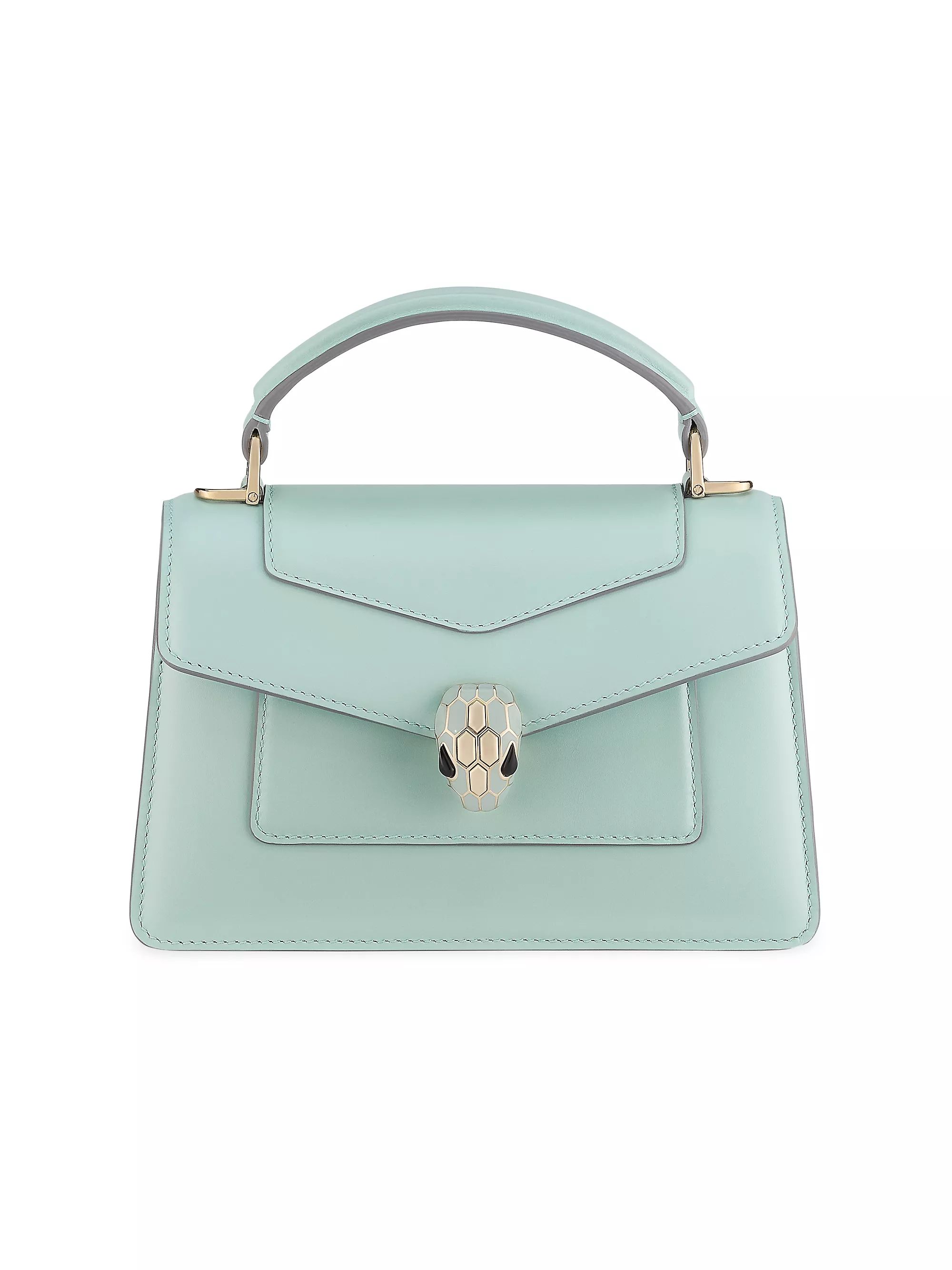 Shop By CategoryTop Handles & SatchelsBVLGARIMini Serpenti Forever Leather Top-Handle Bag$3,250 | Saks Fifth Avenue