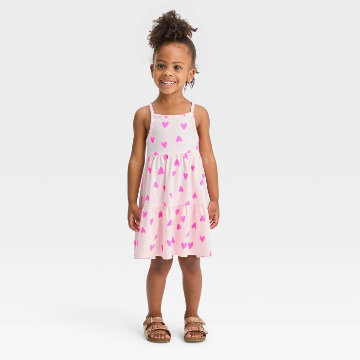 Toddler Girls' Hearts Tank Dress - Cat & Jack™ Pink | Target