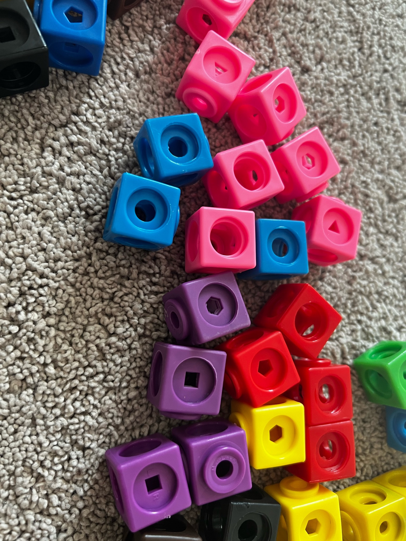 Counting blocks used for homeschool 