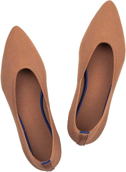 Frank Mully Womens Pointed Toe Flats Knit Dress Shoes Comfort Women Shoes Slip On Shoes for Woman... | Amazon (US)