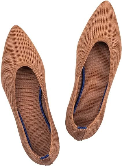 Frank Mully Womens Pointed Toe Flats Knit Dress Shoes Comfort Women Shoes Slip On Shoes for Woman... | Amazon (US)