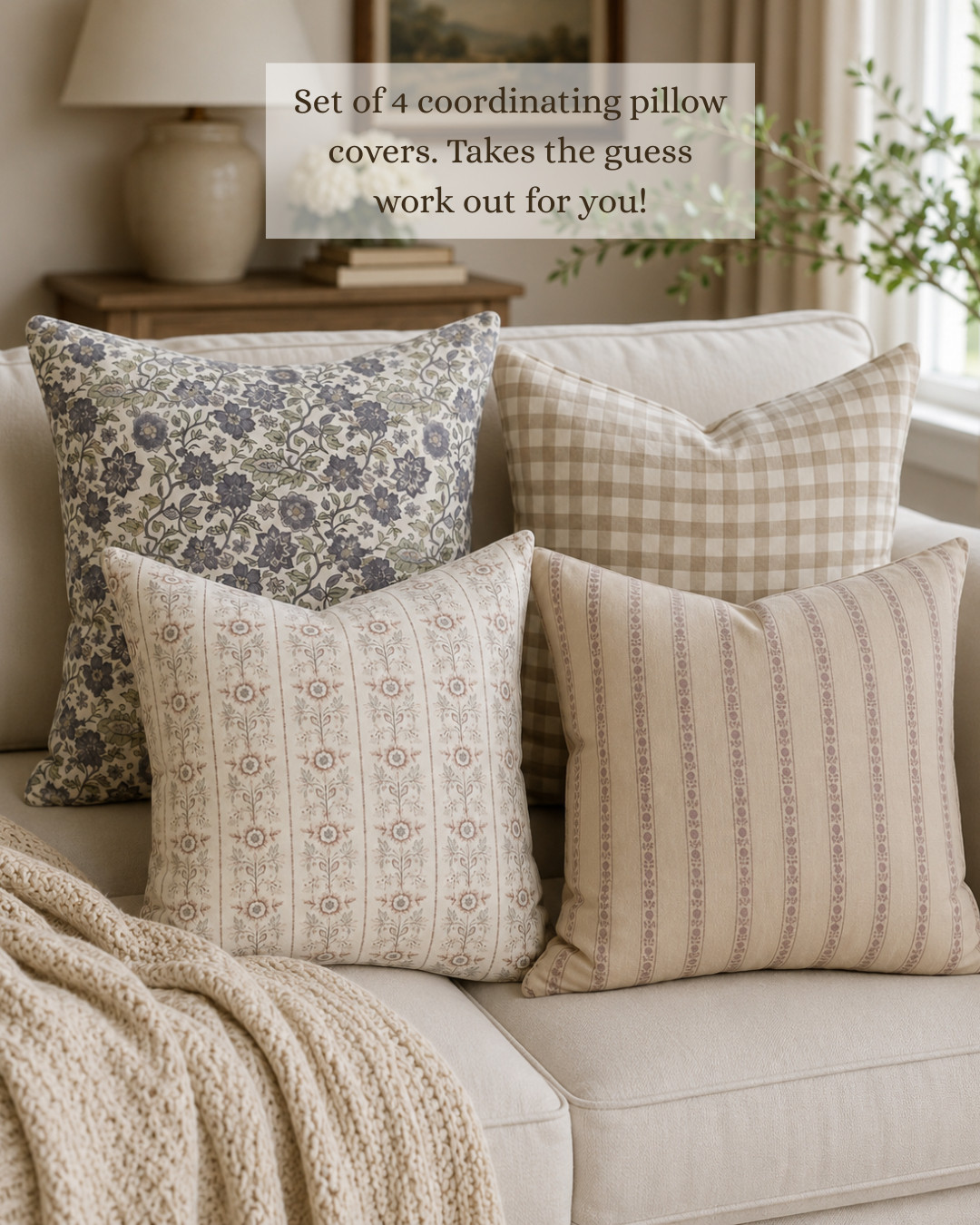 Set of 4 coordinating pillow covers. Takes the guess work out for you! 

 #LTKSeasonal #LTKHome #LTKSaleAlert