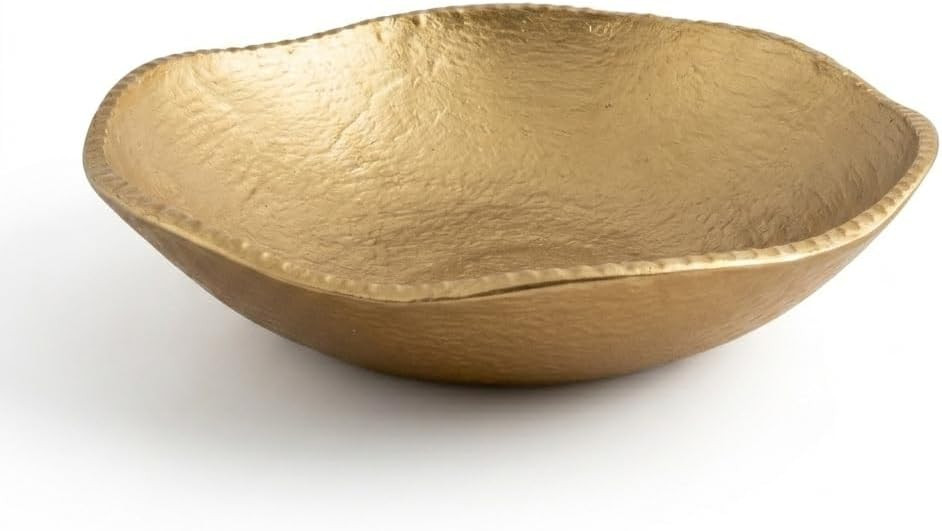 Decorative Cast Metal Round Bowl 10 inch (Gold) | Amazon (US)