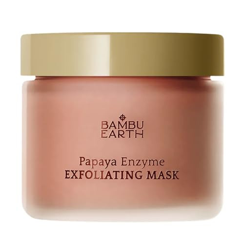 Bambu Earth Papaya Enzyme Exfoliating Face Mask - Non-Abrasive Mask with Willow Bark Extract & Pumpkin Seeds for Glowing Skin - Smooths & Renews Skin Without Dryness for Skincare Routine - 2 oz net wt | Amazon (US)