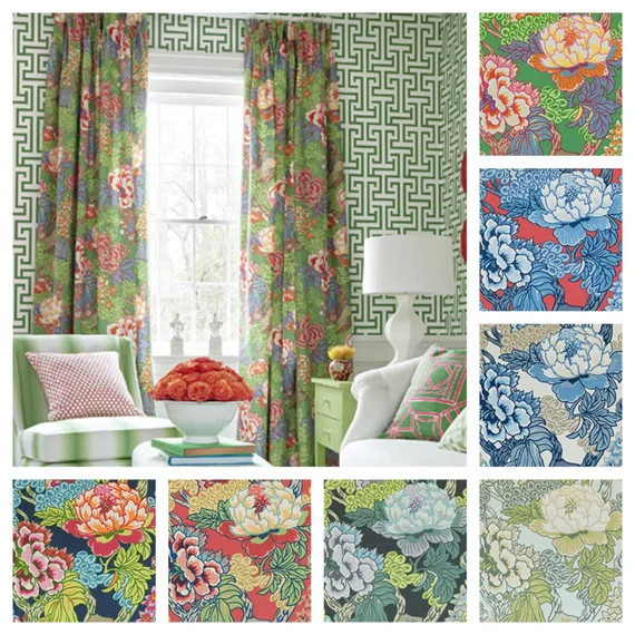 Custom Designer Thibaut Honshu Drapes: You pick the fabric and style - Lined | Etsy (US)