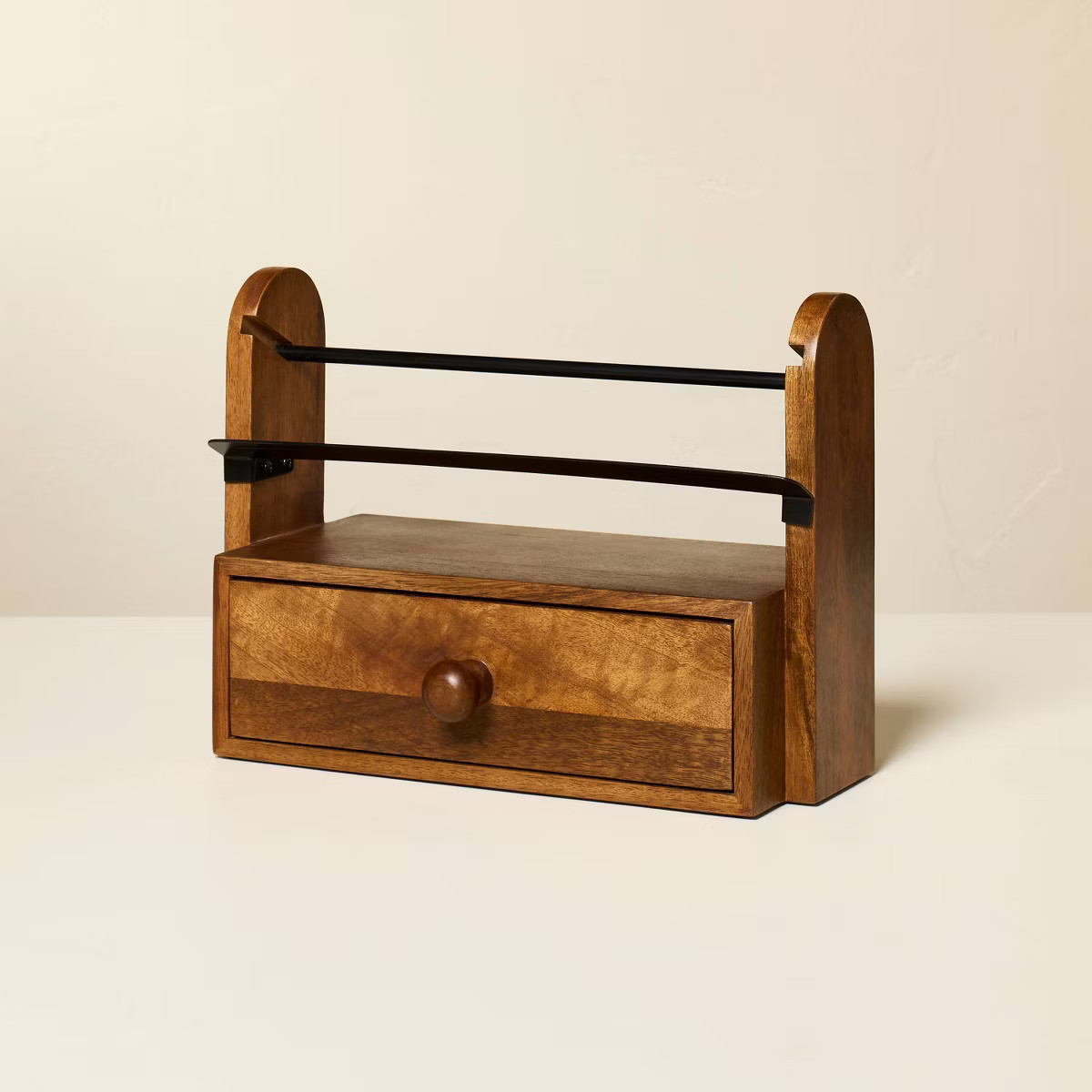 Ribbon Spool Holder with Supply Drawer Brown/Black - Hearth & Hand™ with Magnolia | Target