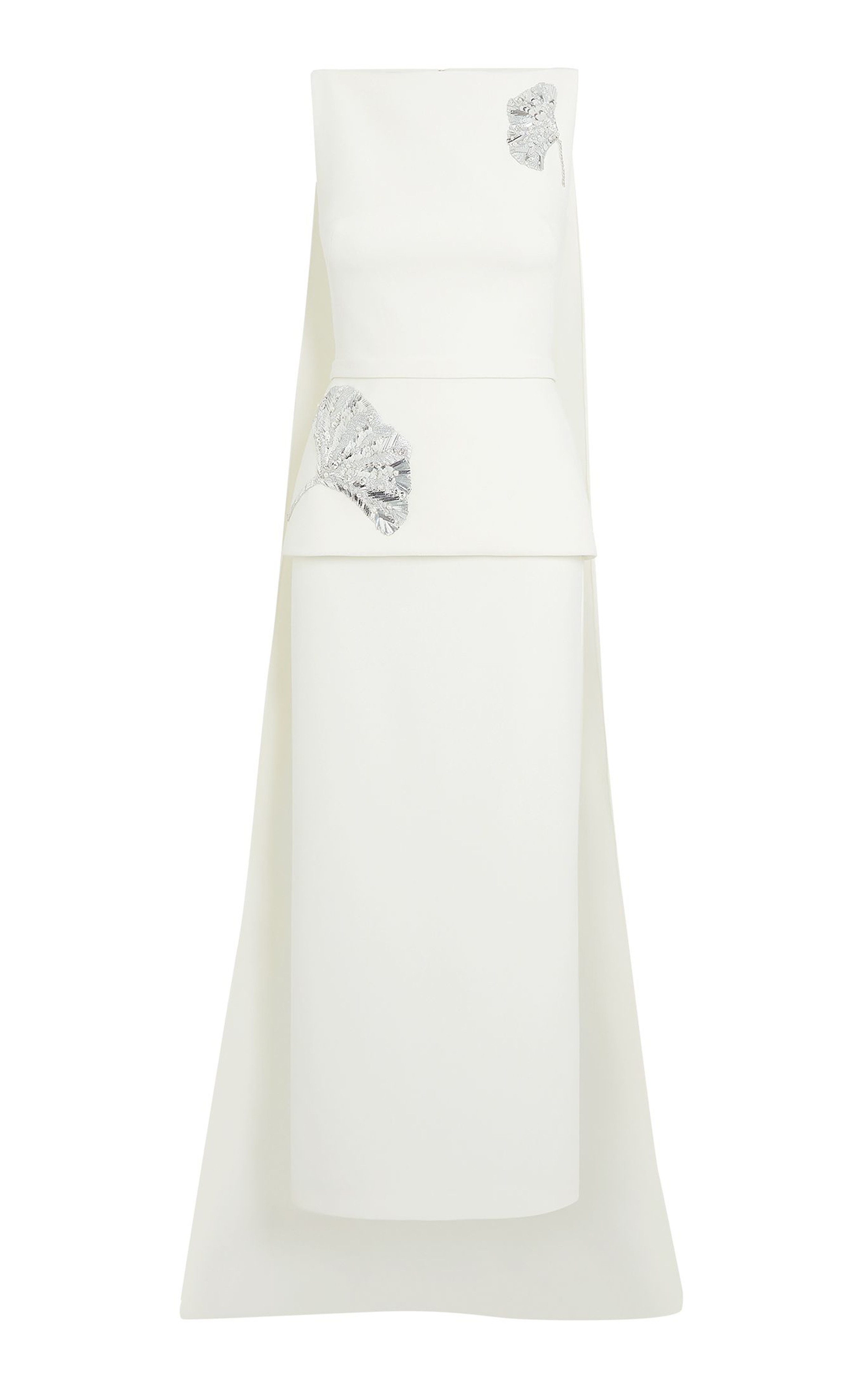 Cemile Metallic-Leaf Crepe Maxi Dress | Moda Operandi (Global)