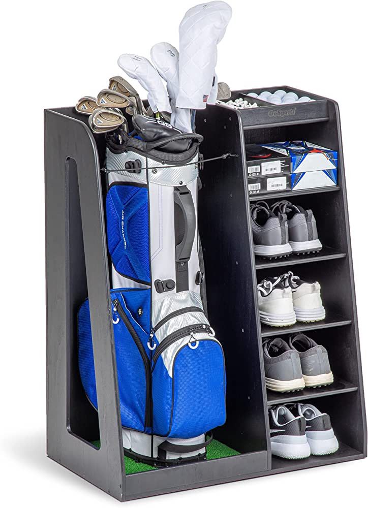 GoSports Premium Wooden Golf Bag Organizer and Storage Rack - Choose Your Style | Amazon (US)