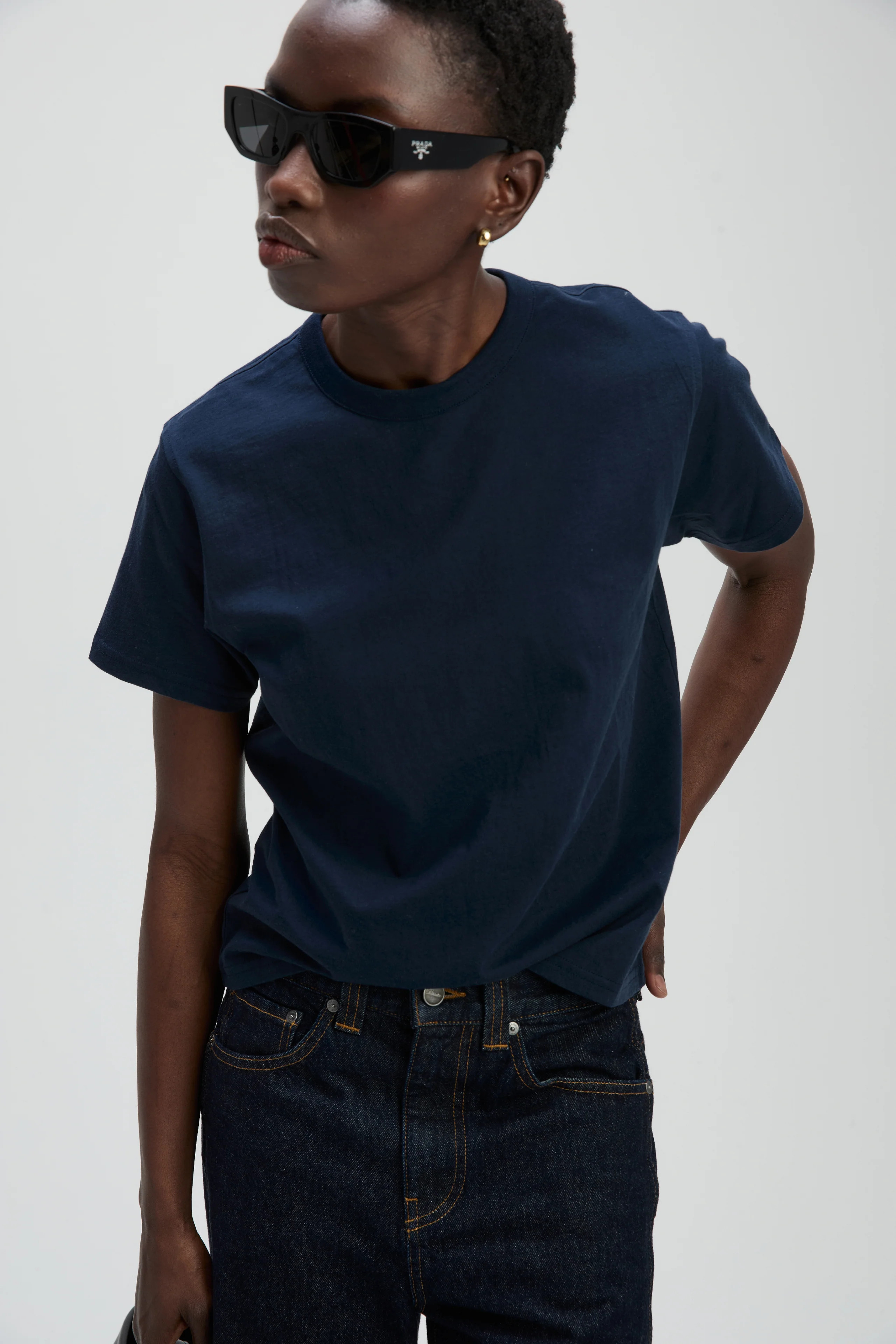 The Iconically Soft Perfect Tee In Navy | Sold Out NYC