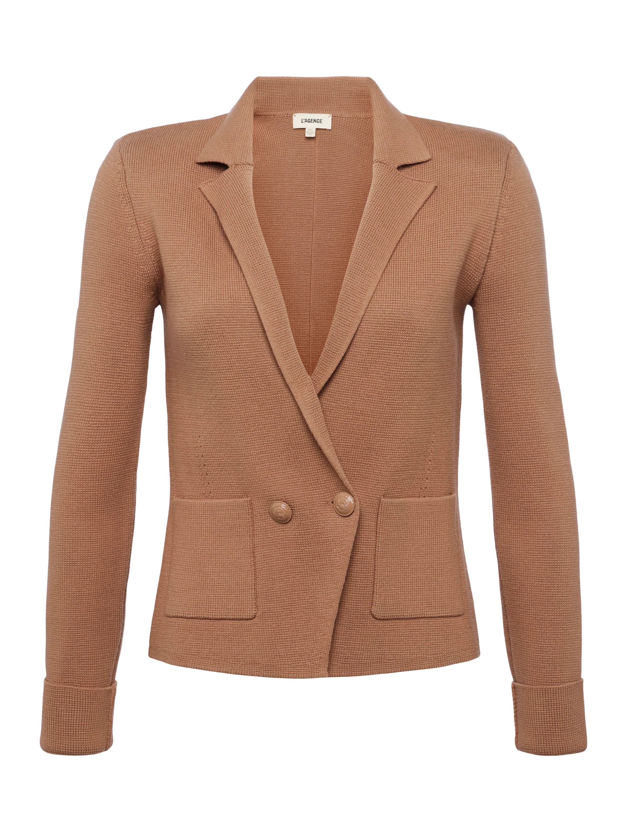 L'AGENCE Sofia Knit Blazer in Ginger Snap | L'Agence