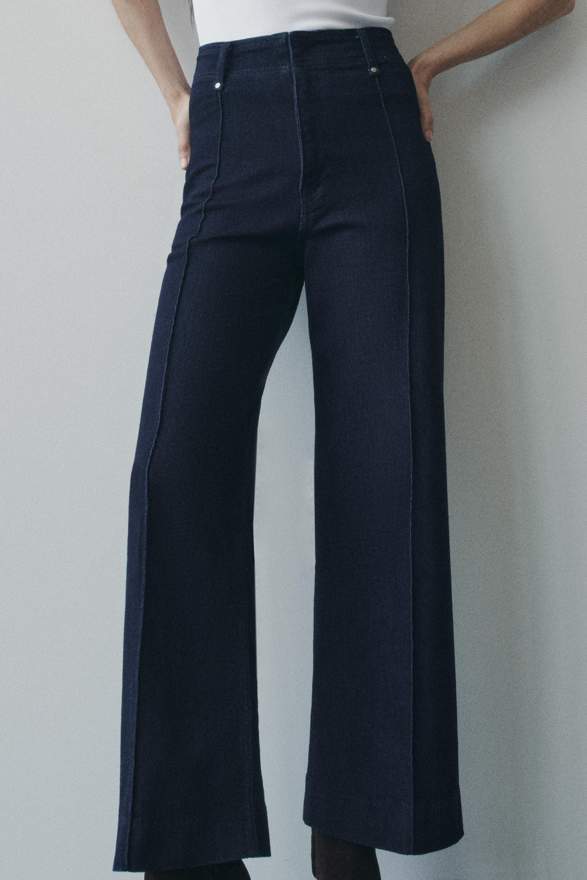 ZW COLLECTION HIGH WAIST WIDE LEG JEANS | Zara US