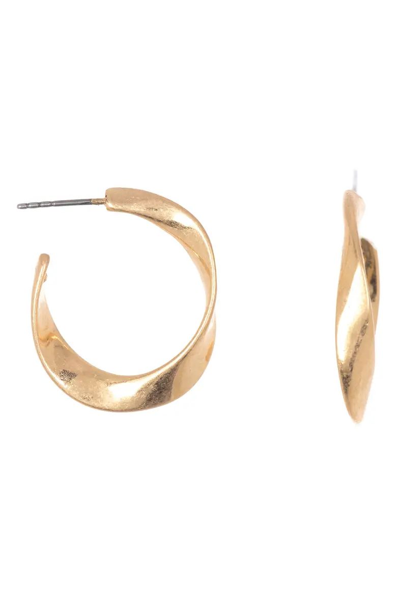 MELROSE AND MARKET Twist Sculpted Hoop Earrings | Nordstromrack | Nordstrom Rack