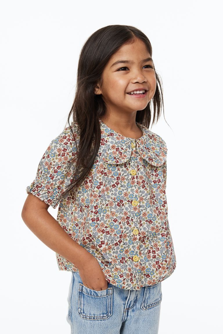 Cotton Seersucker Blouse | H&M (US)