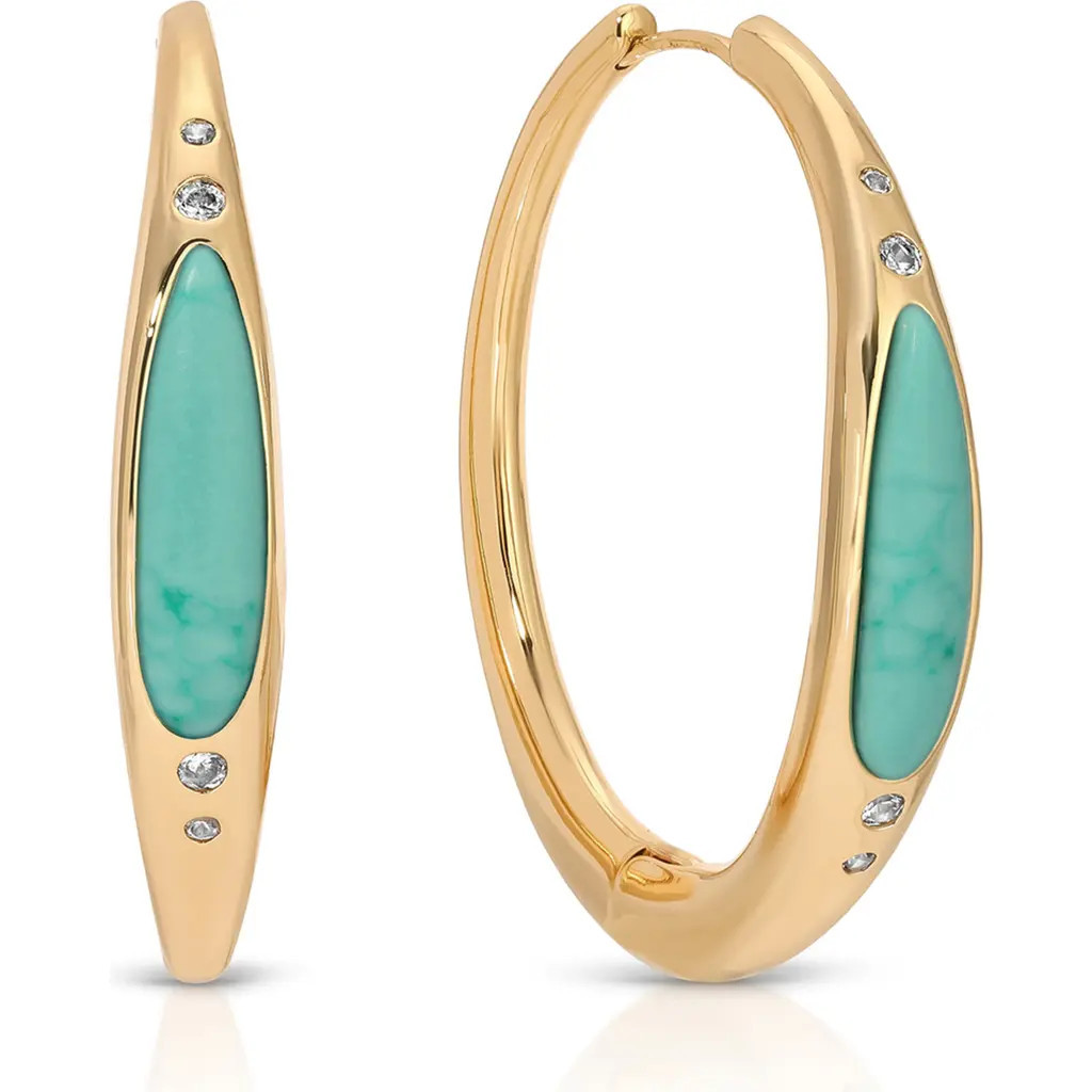 Ettika Solstice Hoop Earrings in Turquoise at Nordstrom | Nordstrom