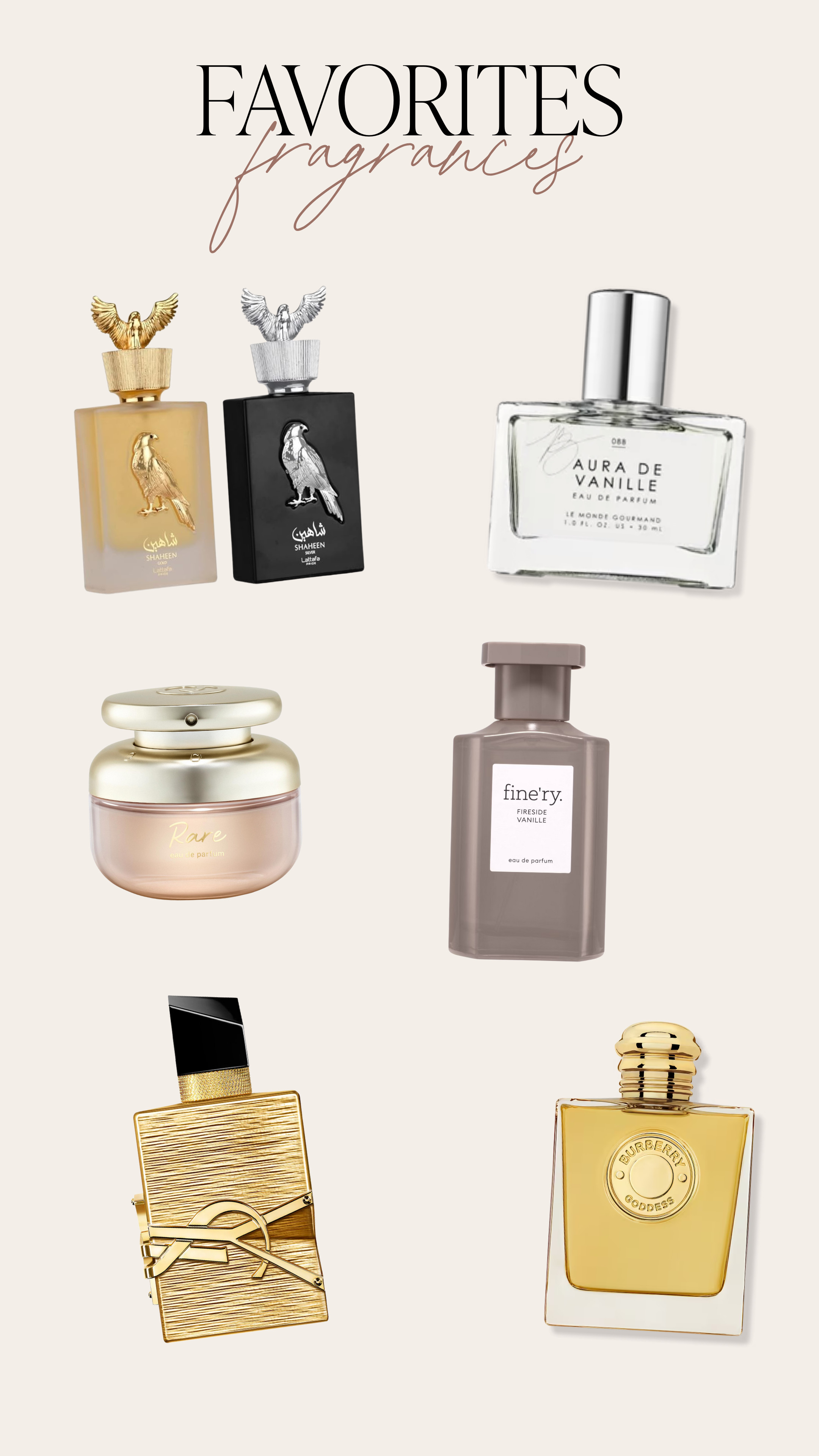 Favorite Fragrances 🤎 warm, woody, and vanilla-forward scents perfect for everyday and special moments. 

 #signaturefragrance #fragrancefaves #scentobsessed 

#LTKHoliday #LTKFindsUnder100 #LTKBeauty