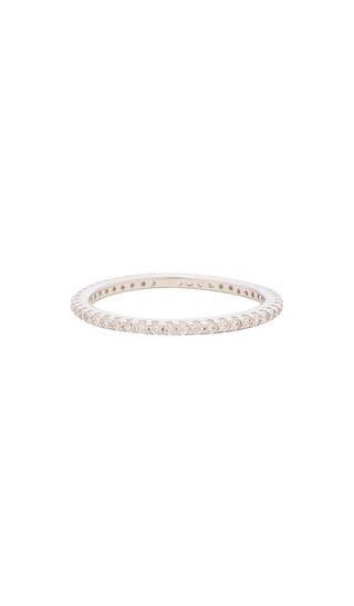 The M Jewelers NY The M Essential Pave Band in Metallic Silver. - size 6 | Revolve Clothing (Global)