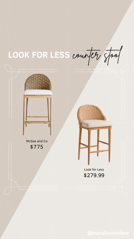 McGee and Co Molly counter stool look for less, McGee and Co dupe, save or splurge kitchen stools, 

#LTKhome #LTKstyletip #LTKsalealert