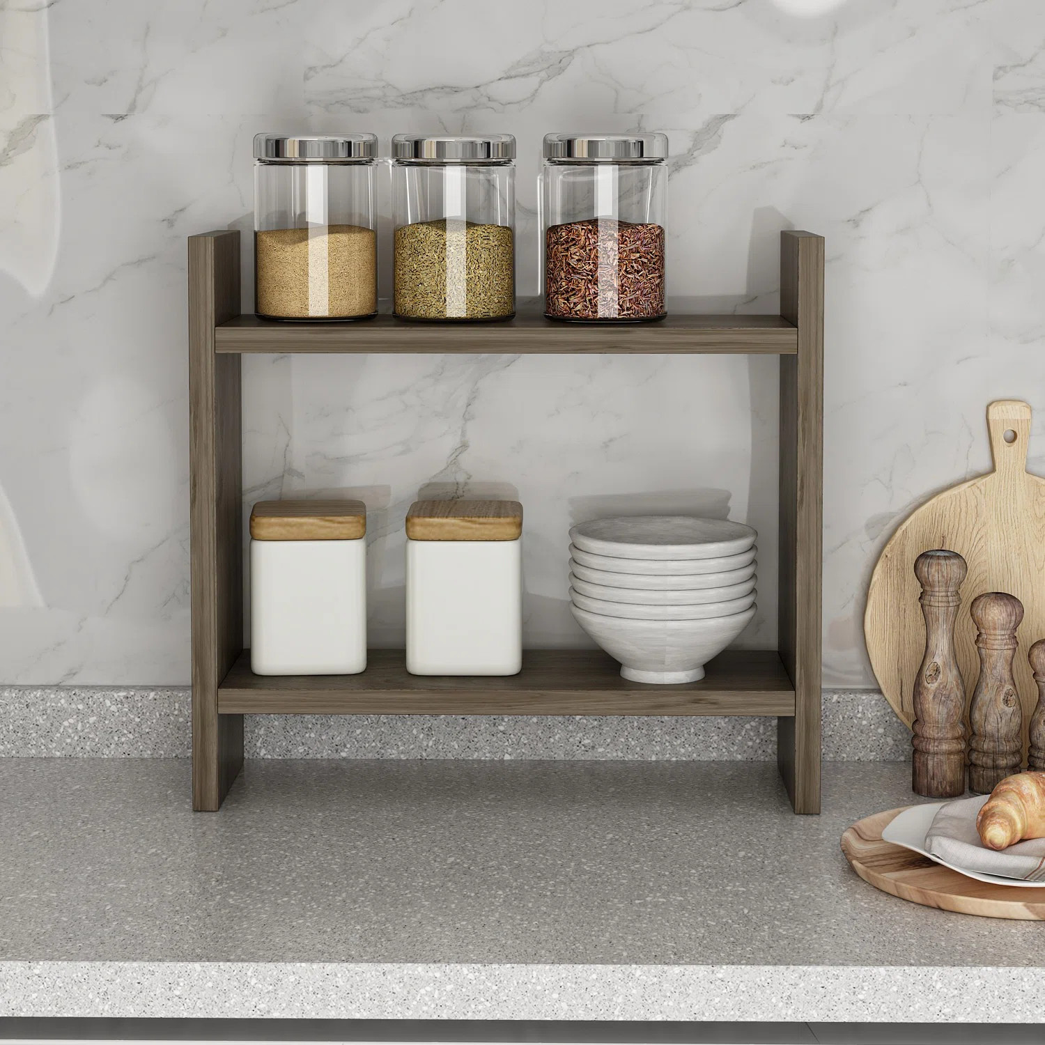 2-Tiers Kitchen Storage Shelf | Wayfair North America