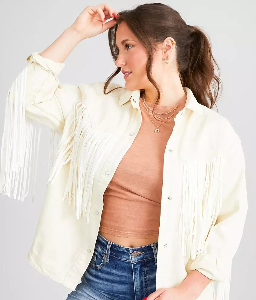 Fringe Denim Jacket | Buckle