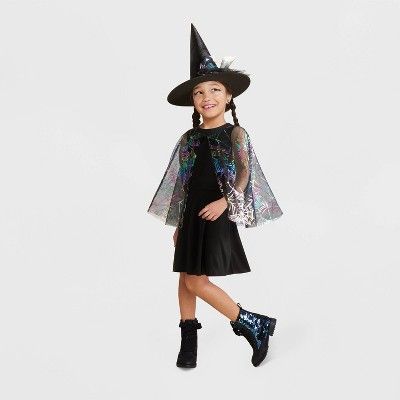 Kids' Spider Web Witch Halloween Costume Dress with Accessories - Hyde & EEK! Boutique™ | Target