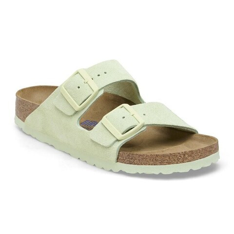 Arizona Soft Footbed Suede Leather Faded Lime | BIRKENSTOCK | Birkenstock USA