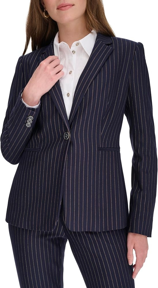 Tommy Hilfiger Women's Pinstripe Blazer | Amazon (US)