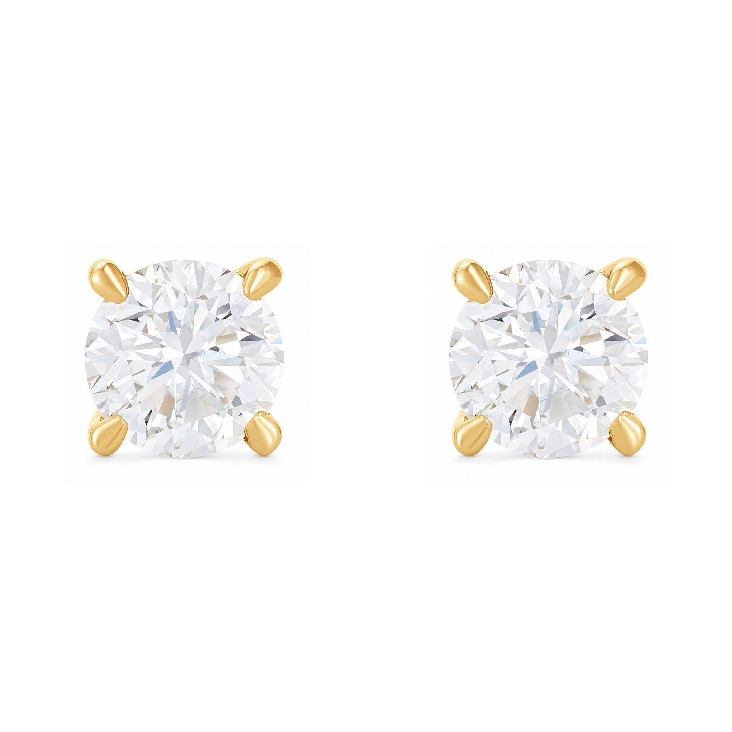 9ct Yellow Gold Lab Grown Diamond Stud Earrings | Beaverbrooks